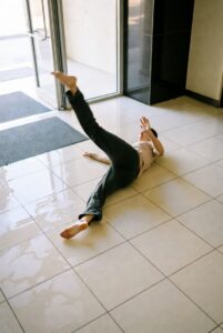 A person falling down